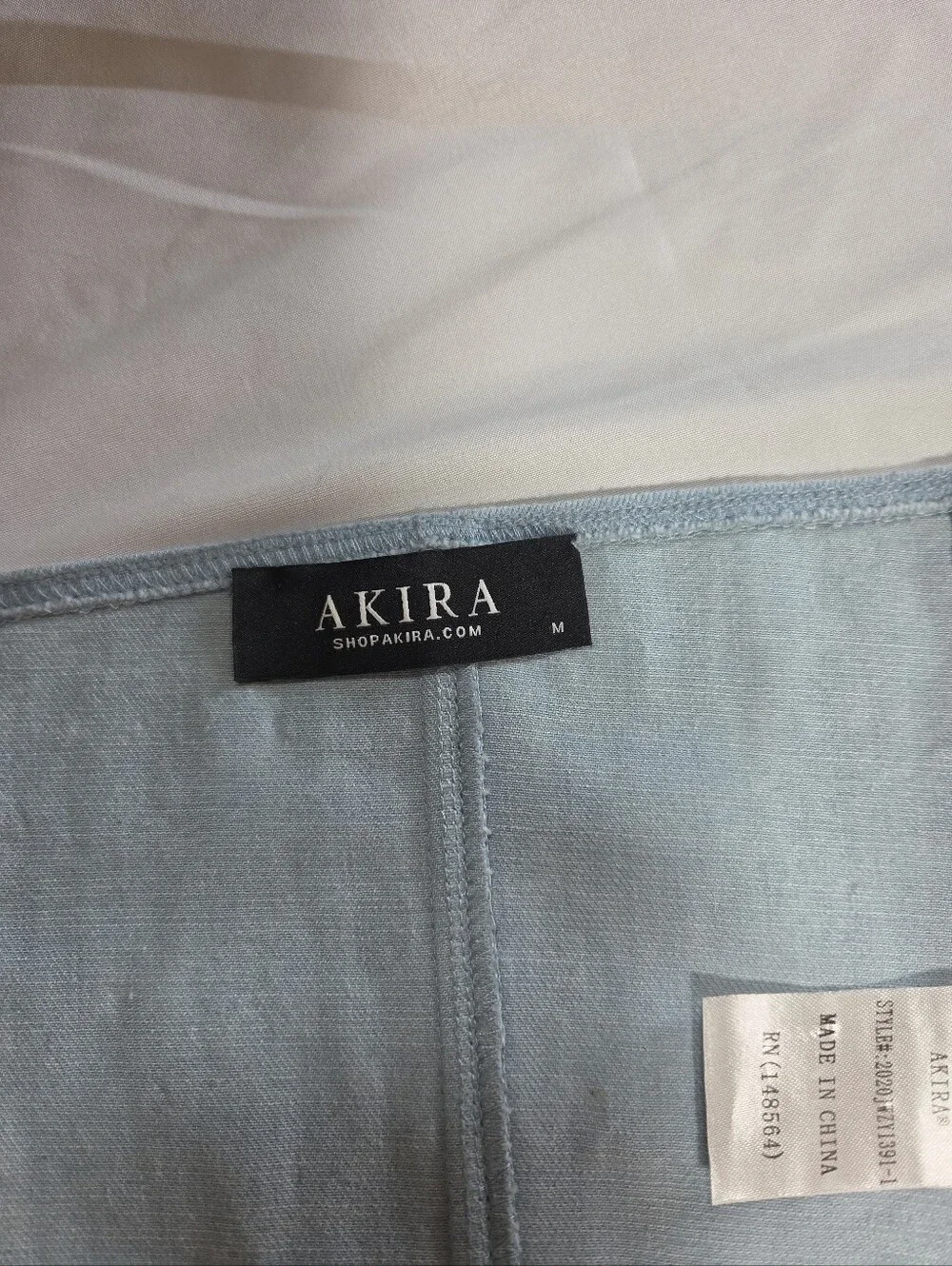 Akira Crystal Studded Embellishment Denim Corset Size M Y2K McBling Clubwear